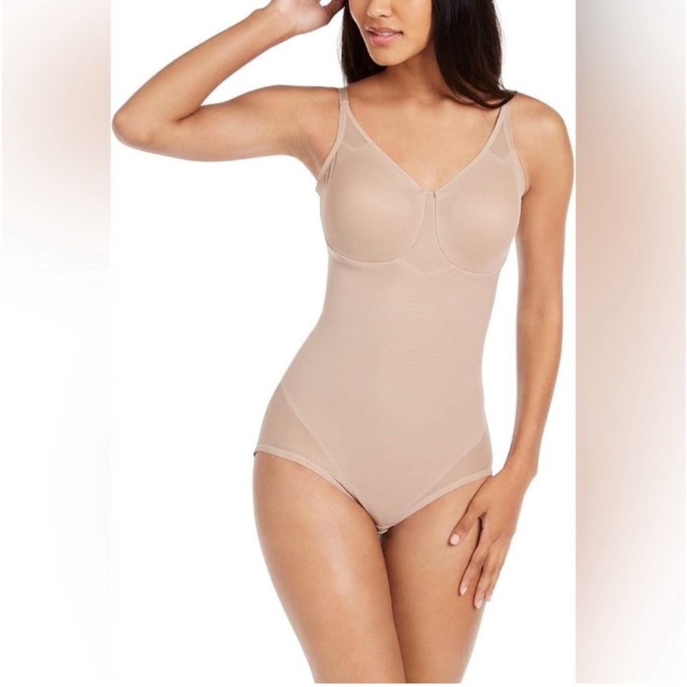 Miraclesuit Bodybriefer Bodysuit 40DD Extra Firm Control Shapewear Cupid Nude